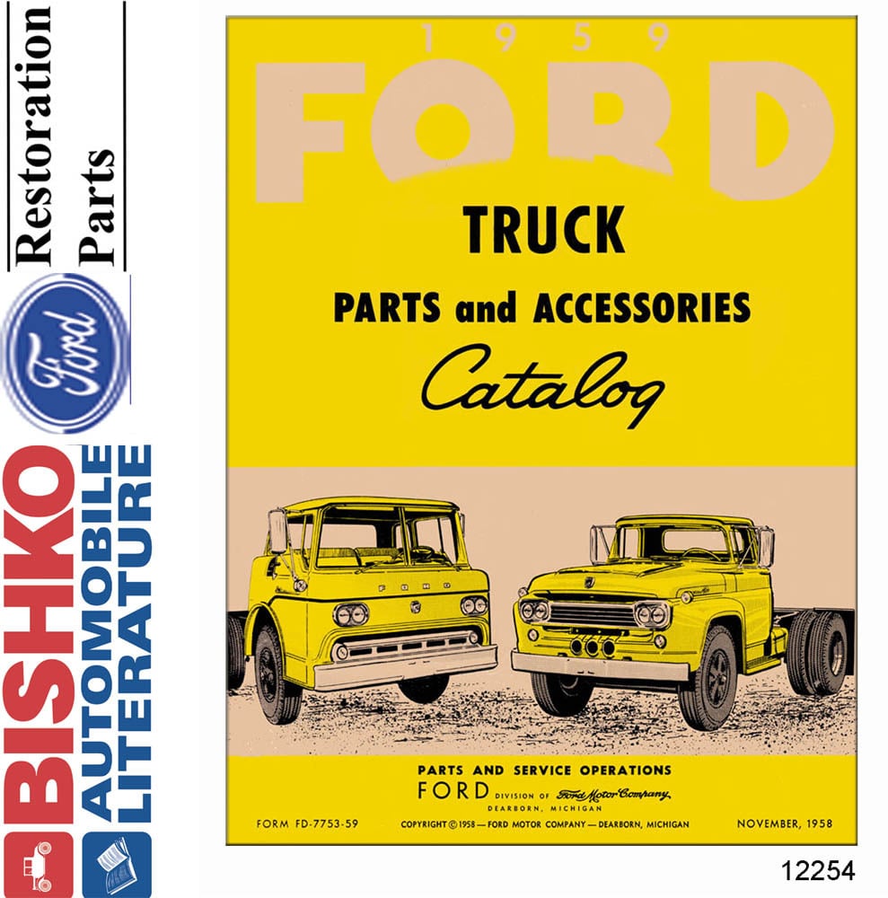 1959 FORD TRUCK Body & Chassis, Text & Illustration Parts Book